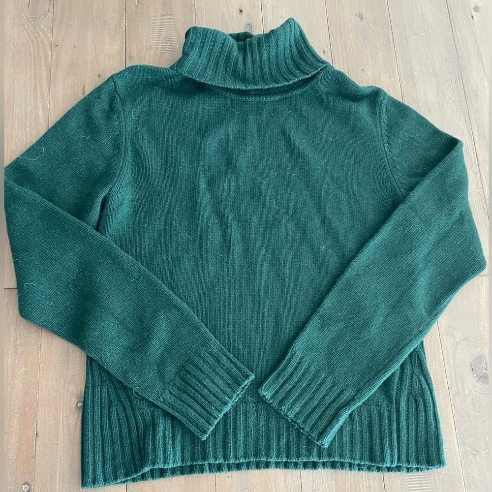 Max Mara Studio wool cashmere blend forest green sweater NWOT